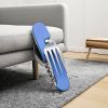 Stainless Steel 6-in-1 Multi-Tool Cutlery Set, Folding Pocket Knife with Fork, Spoon, Can Opener, Corkscrew, and Bottle Opener